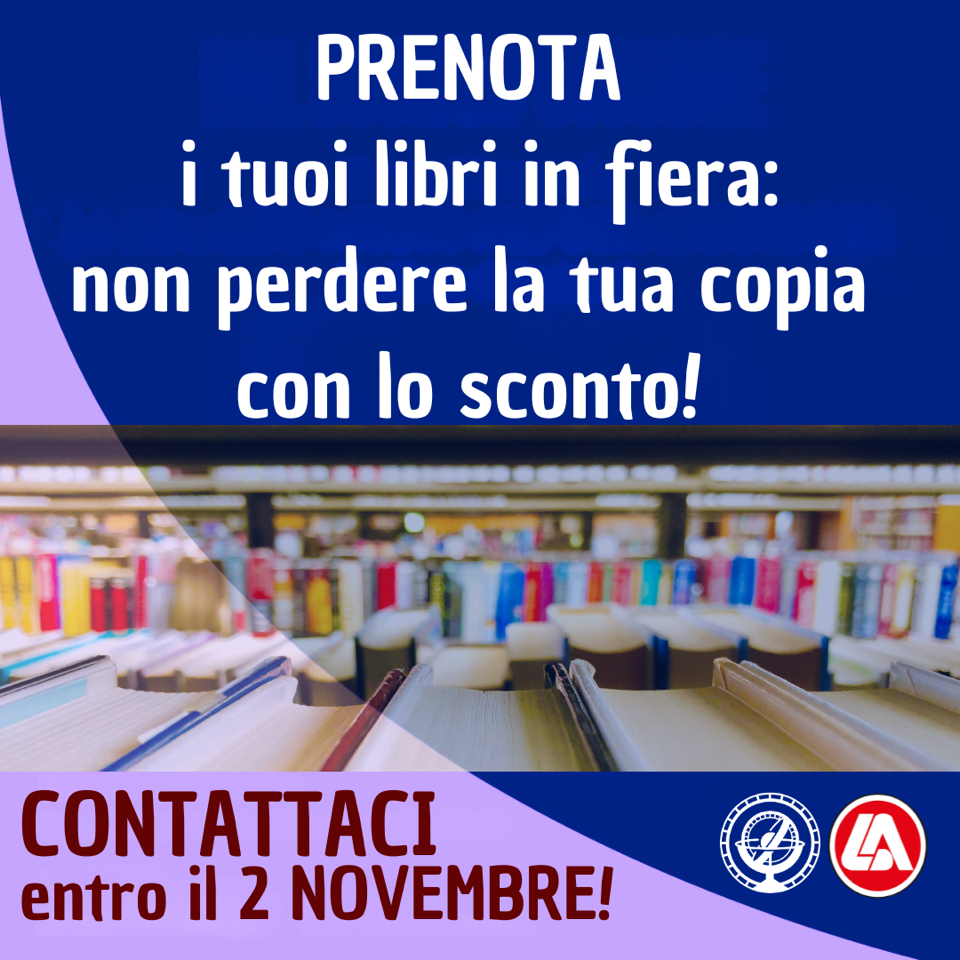 prenota i tuoi libri in fiera