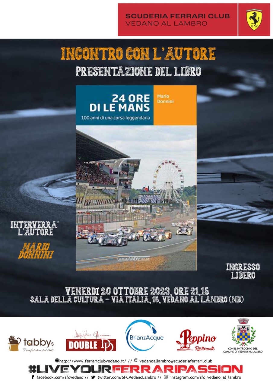 24 ore di le mans 20 ott vedano al lambro