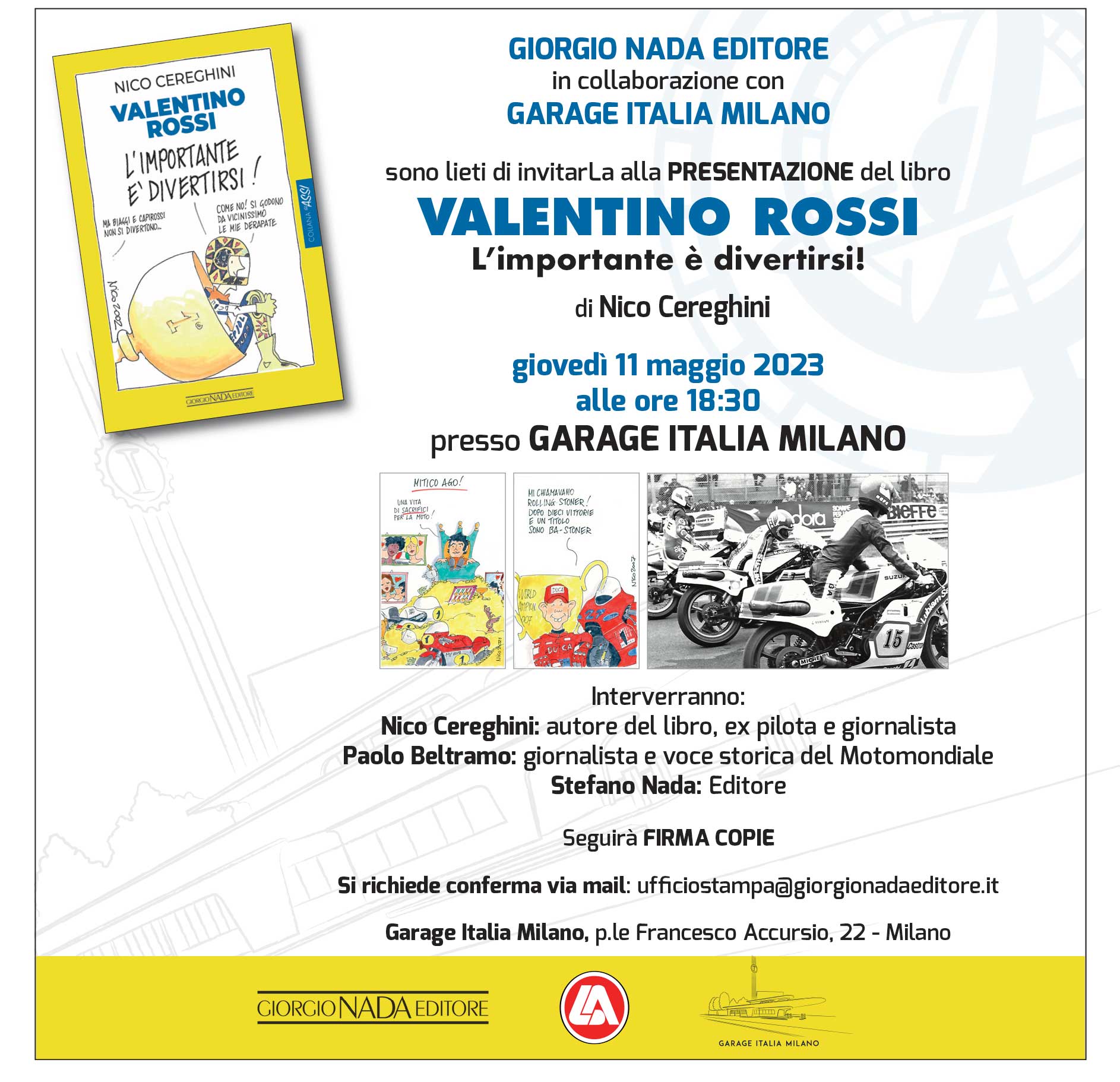 invito valentino rossi garage italia 11 05