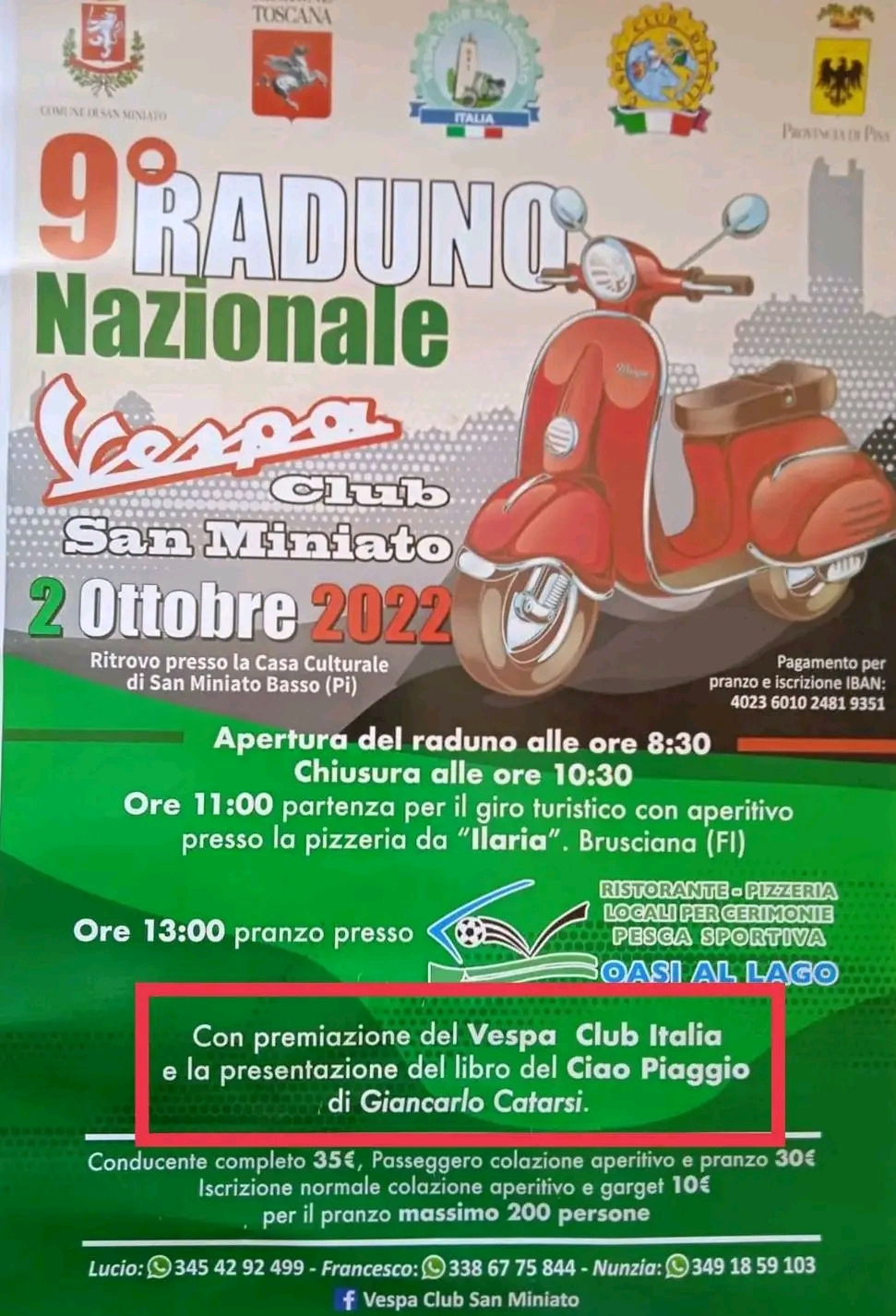 presentazione ciao piaggio 90 raduno vespa
